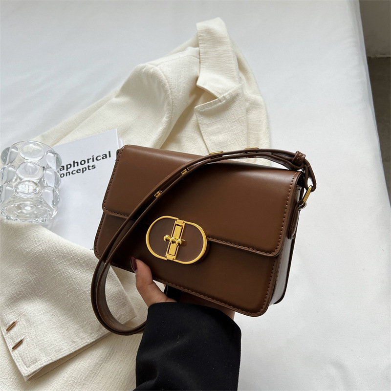 Túi nữ đeo vai đeo chéo dạng hộp khóa đá - T7