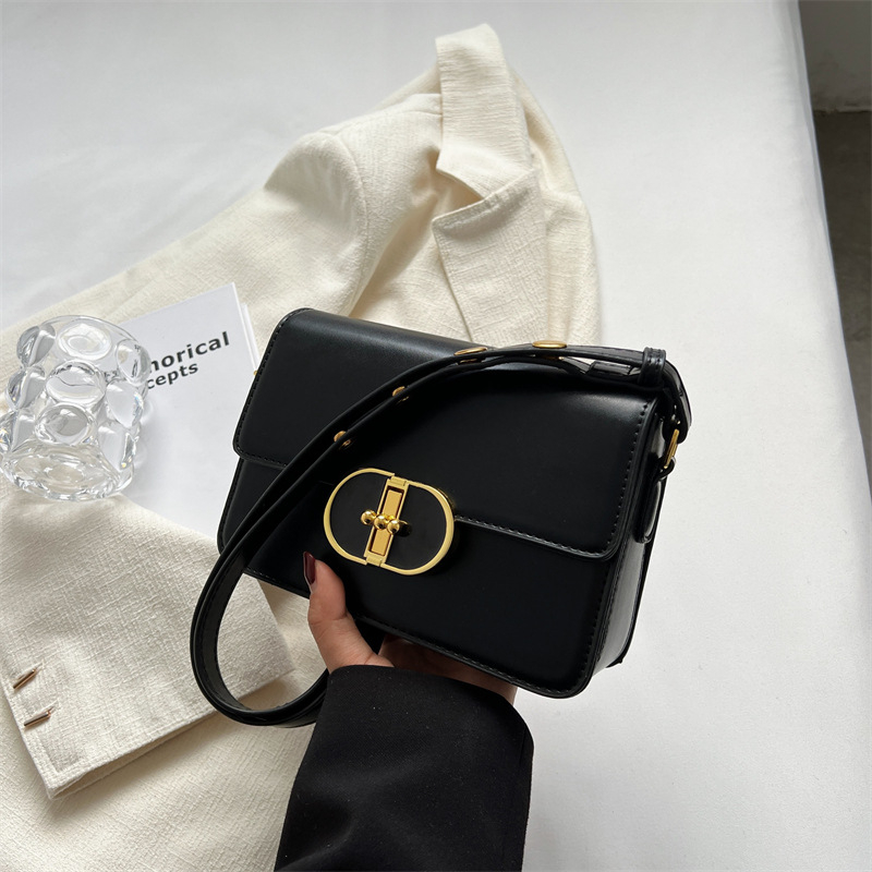 Túi nữ đeo vai đeo chéo dạng hộp khóa đá - T7