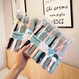 Combo 10 Bàn chải đánh răng xuất Nhật đựng túi zip