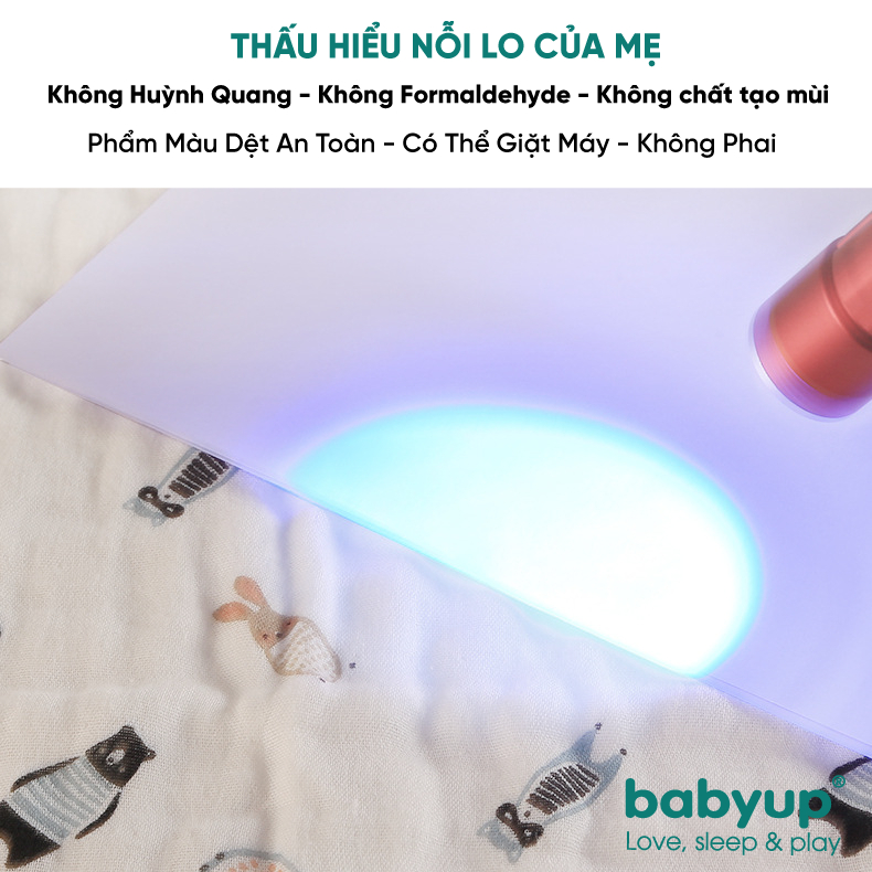 Chăn xô Babyup dành cho bé, giúp giữ ẩm, thoáng khí, đa năng, cao cấp