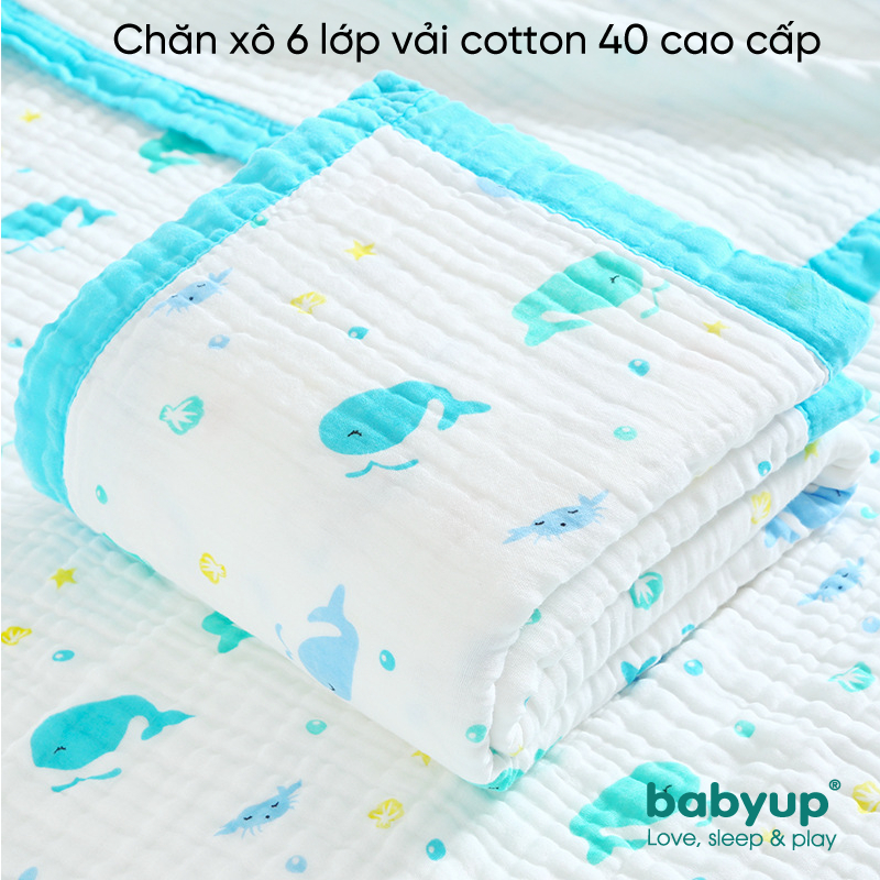 Chăn xô Babyup dành cho bé, giúp giữ ẩm, thoáng khí, đa năng, cao cấp