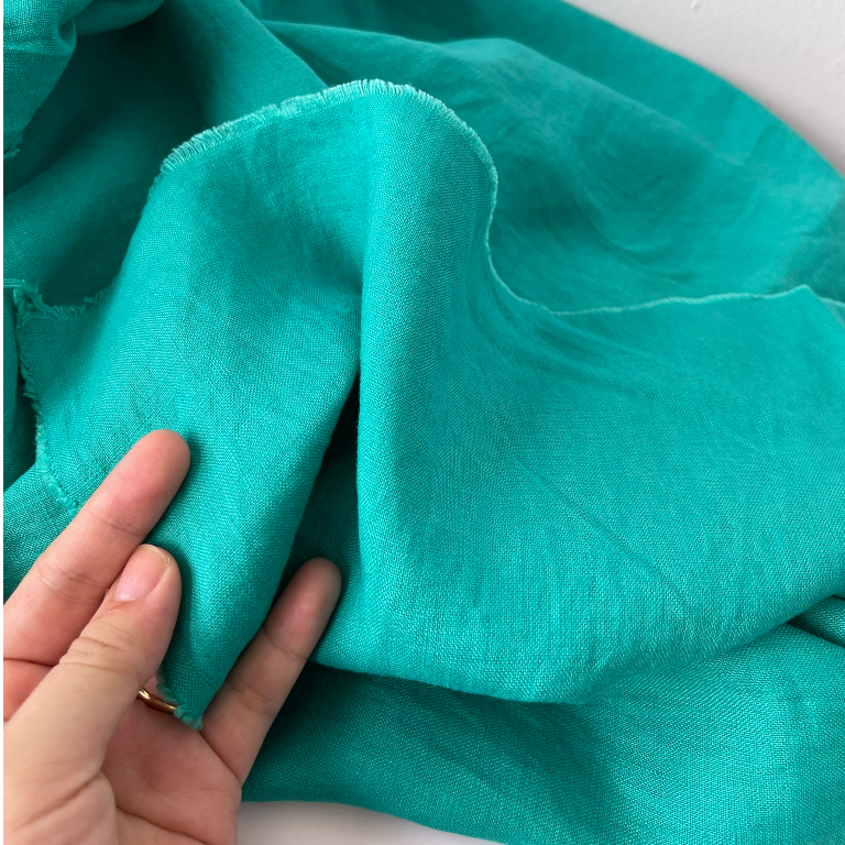 Vải Linen tưng xanh ngọc