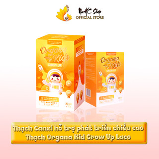 Thạch GROW-UP Laco hỗ trợ bổ sung canxi, 1 hộp 20 gói, công nghệ chính hãng Nhật Bản