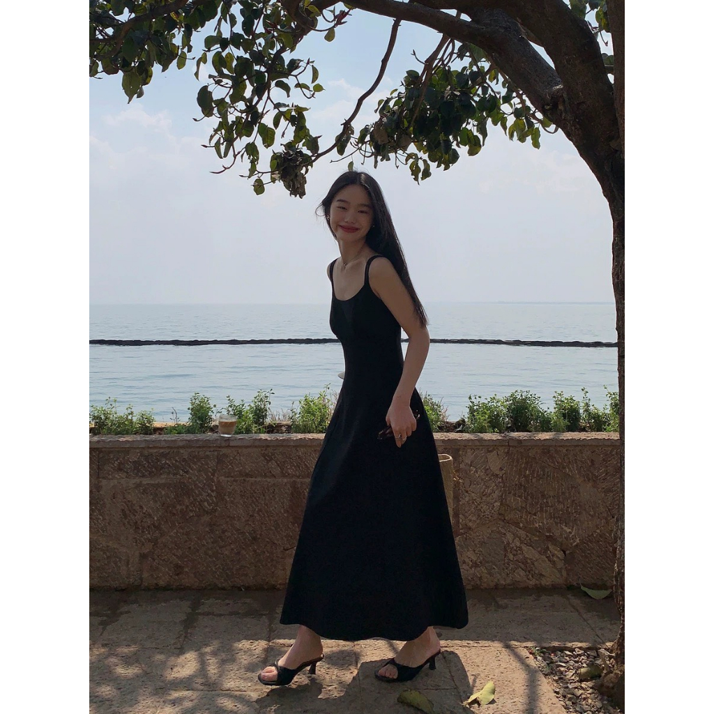 Váy Hai Dây Dáng Xòe Hack Dáng, Đầm Dáng Dài Phong Cách Hàn Quốc Siêu Xinh - Lilly Dress