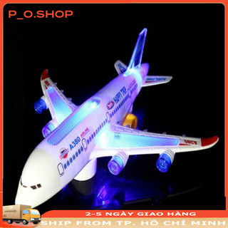 A380 máy bay đồ chơi chạy pin có đèn led và âm thanh