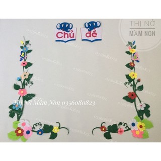 Viền góc chủ đề trang trí mầm non steam