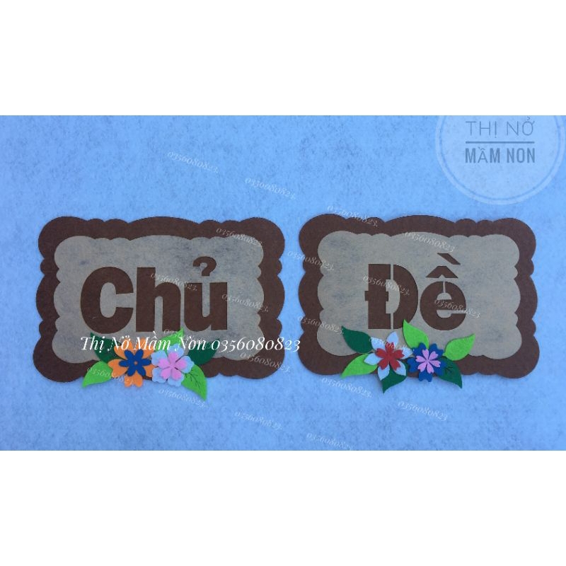 Tên góc chữ chủ đề tông màu trầm steam trang trí mầm non
