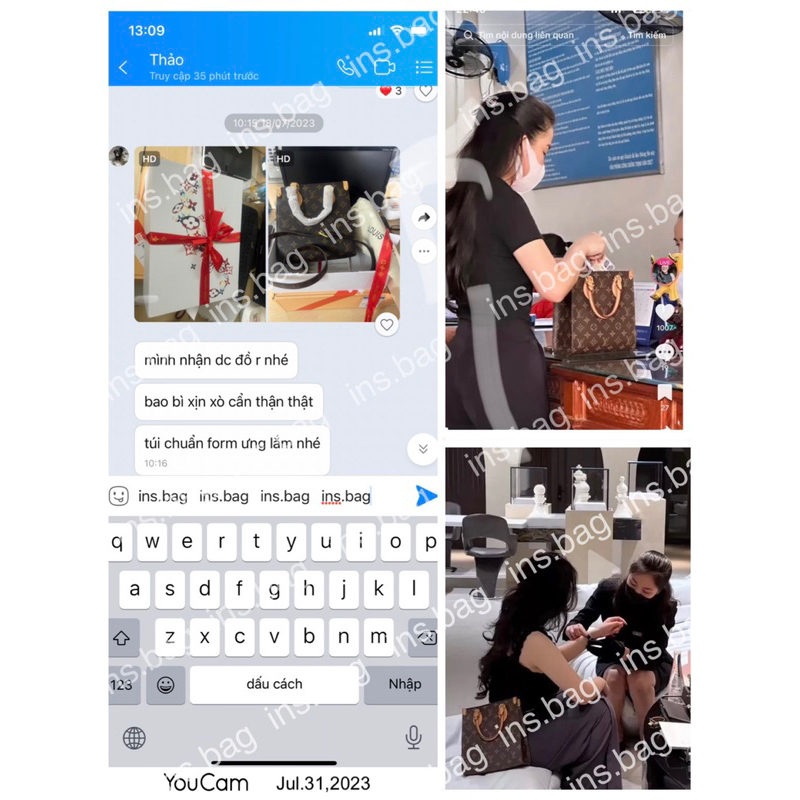 Túi xách nữ, túi tote sac plat L.V bản to full box đầy đủ logo kèm tag túi