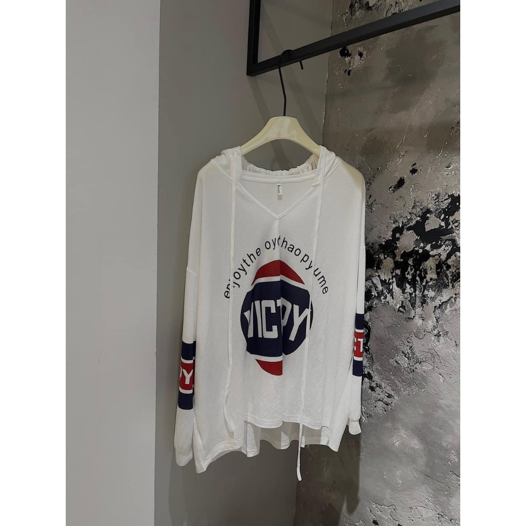 Nữ Áo Cotton Áo Hoodie Nữ Dài Tay In Họa Tiết Có Mũ Mẫu VICTORY.PT196