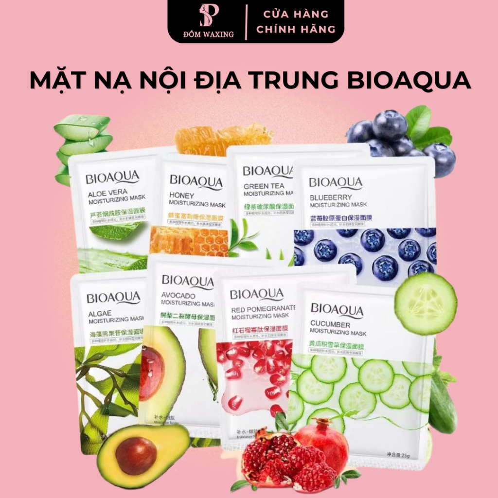 Mặt nạ vị trái cây dưỡng ẩmcao cấp ĐỐM WAXING- dưỡng sáng da nội địa Trung Bioaqua