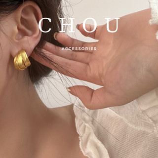 Bông tai, khuyên tai layer nhám | chou accessories |