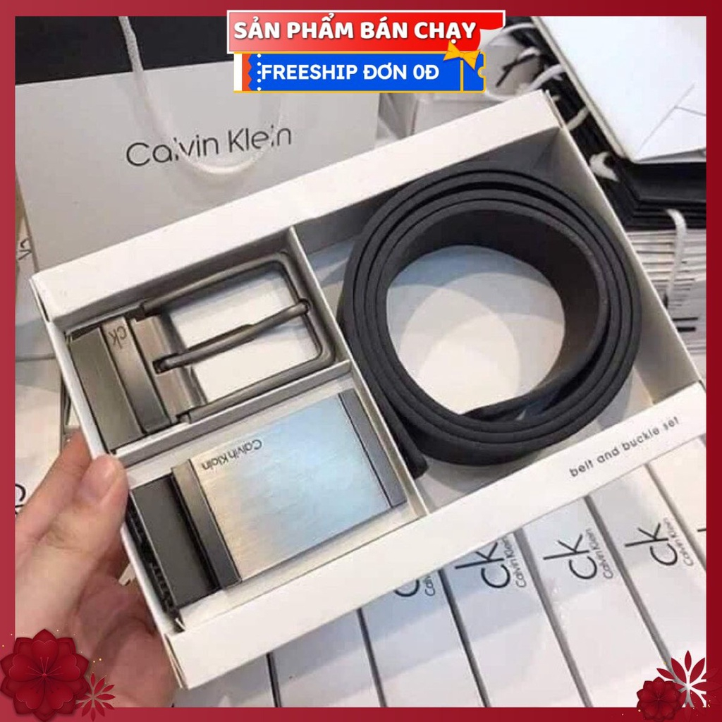 Thắt Lưng Nam - Bộ Ck chuẩn - Dây Nịt Cao Cấp - Full Box Khóa lv Xoay 360 Độ