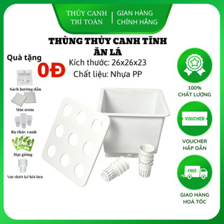 [2in1] Thùng nhựa thủy canh Trí Toàn kết hợp thủy canh tĩnh và thủy canh hồi lưu trồng rau ăn lá 9 lỗ