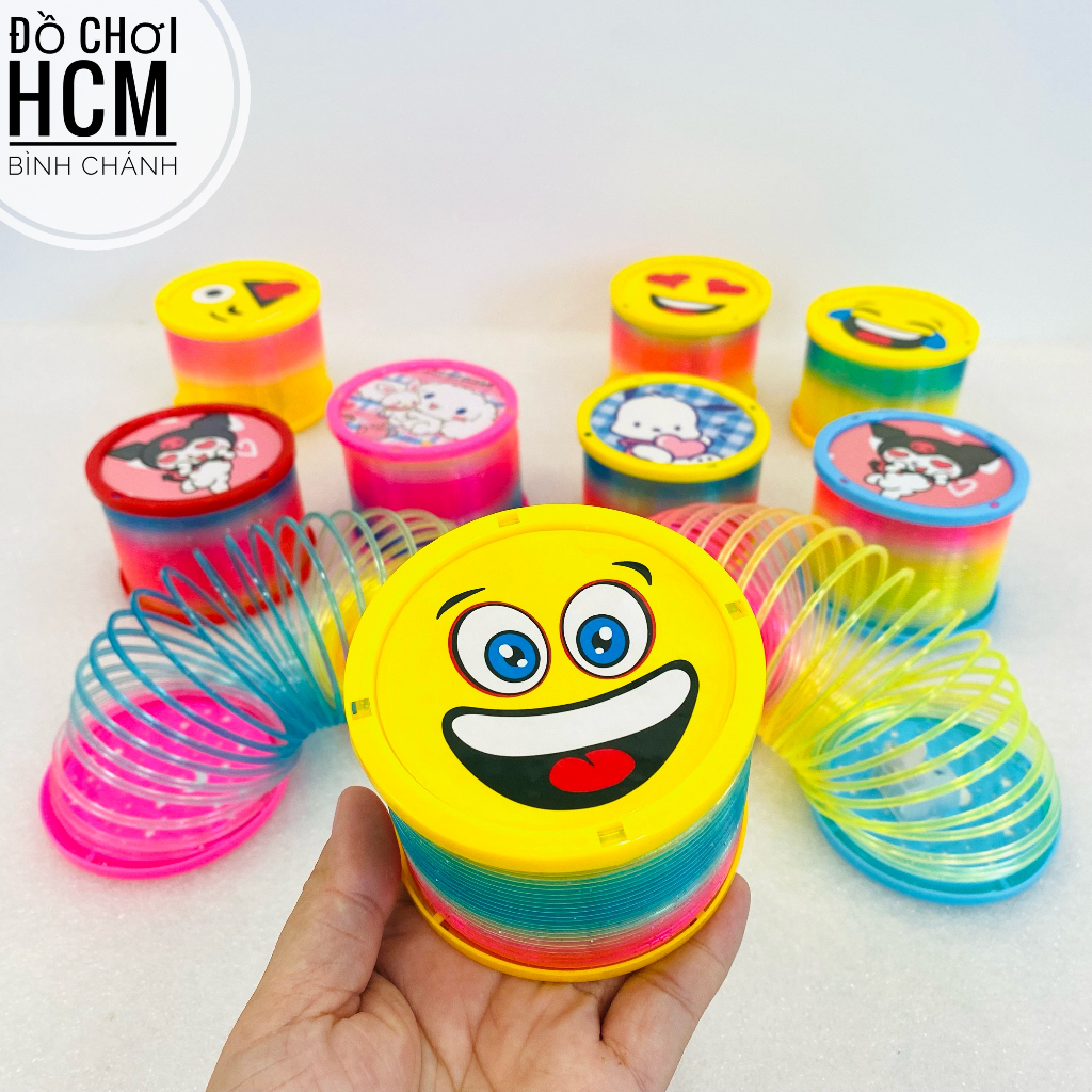 Đồ chơi trẻ em lò xo cầu vòng ma thuật có đèn chiếu sáng rainbow dễ thương dành cho bé khám phá, giảm stress