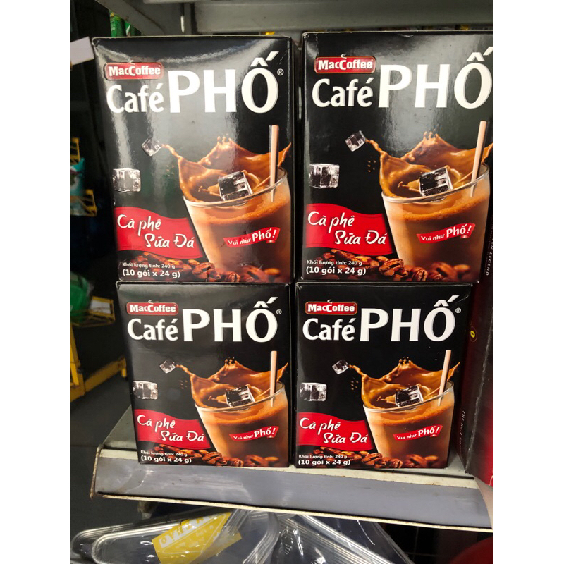 cà phê phố sữa đá 10 gói lớn x24g