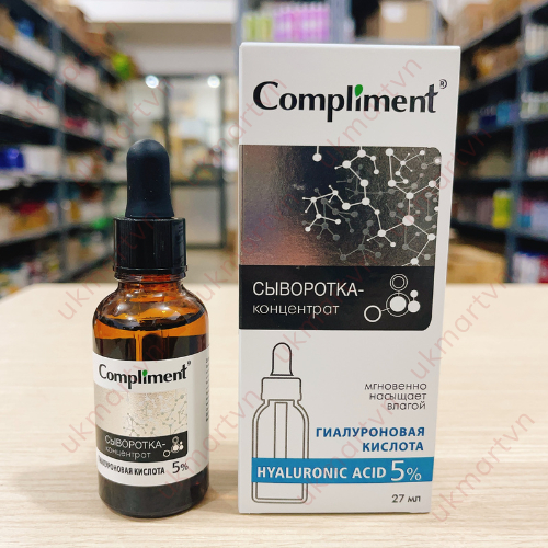 Serum Compliment 2% BHA Salicylic Acid Hyaluronic Acid B5 5% Vitamin C 20% Làm Sạch Da, Giảm Mụn Trắng Da Căng Bóng 27ml