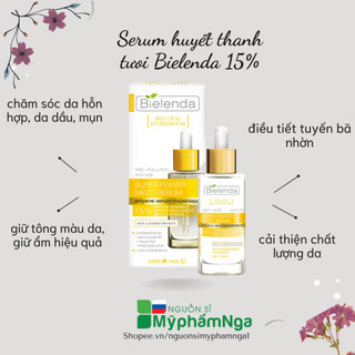 Serum huyết thanh tưoi Bielenda 15% mờ nám trắng da