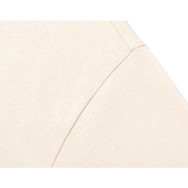 Áo phông Dessuu ngắn tay cổ tròn màu kem chất liệu cotton