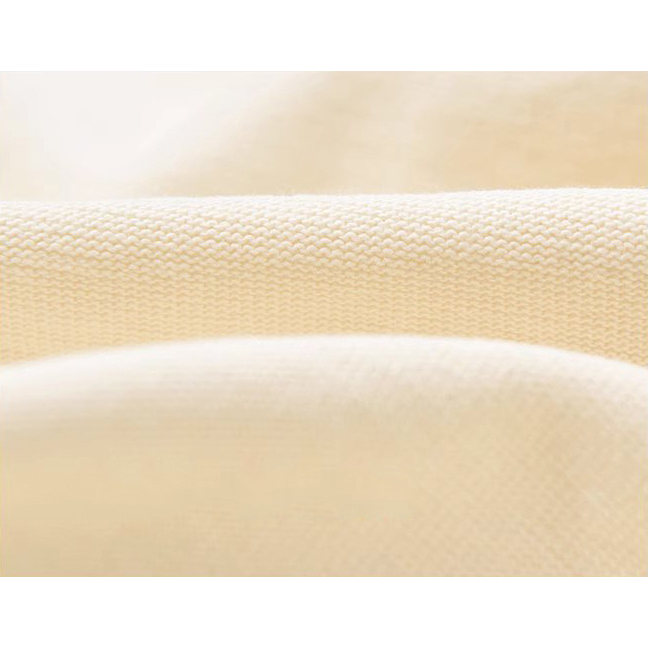 Áo phông Dessuu ngắn tay cổ tròn màu kem chất liệu cotton