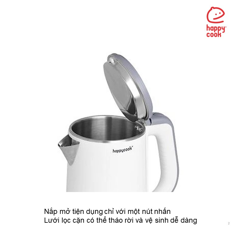 Ấm siêu tốc Happy Cook 1.2L HEK-120PW