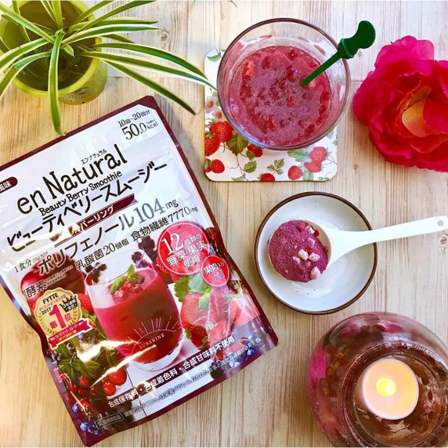 Bột giảm cân EN Natural Green Smoothie Nhật Bản vị việt quất | Gói 15 ngày sử dụng