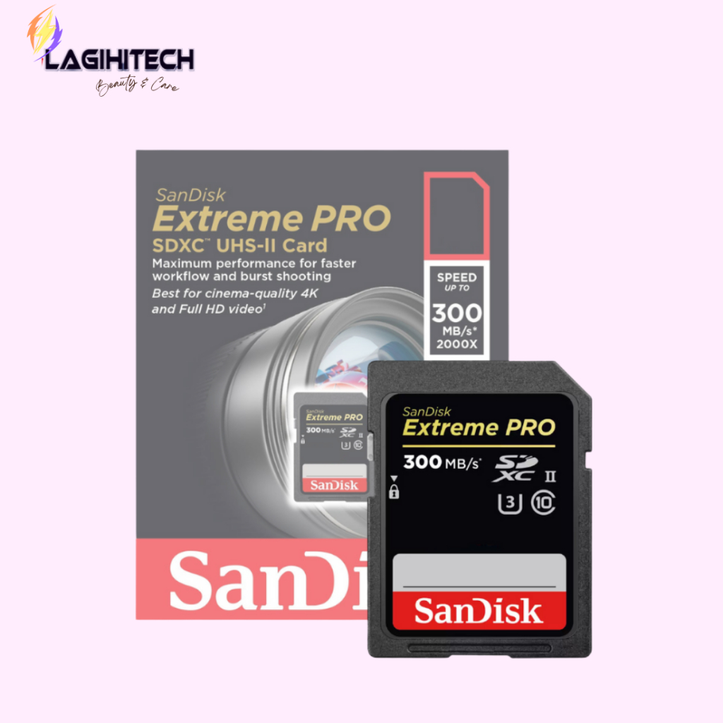 [LAGIHITECH] Thẻ nhớ SDXC SanDisk Extreme Pro 64GB / 128GB UHS-II U3 300MB/s - Bảo hành 5 năm