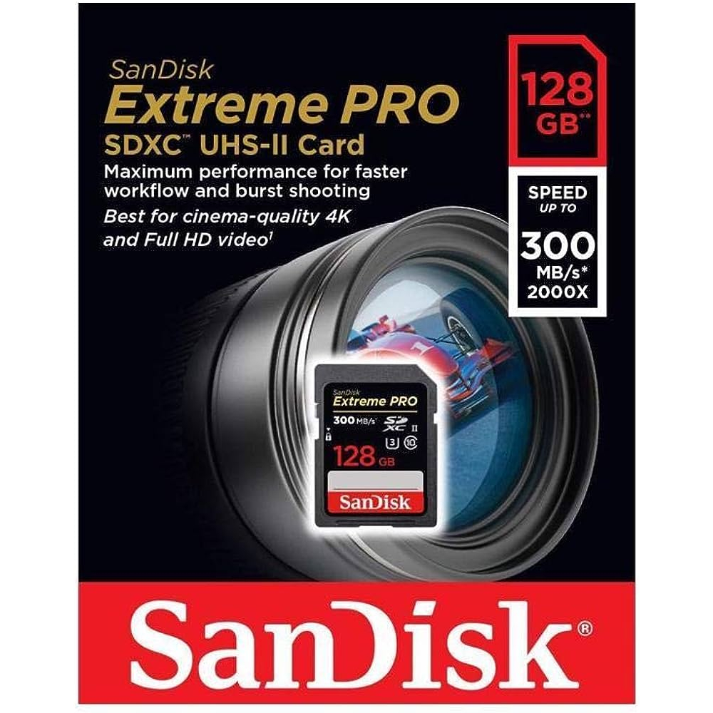 Thẻ nhớ SDXC SanDisk Extreme Pro 64GB / 128GB UHS-II U3 300MB/s - Bảo hành 5 năm