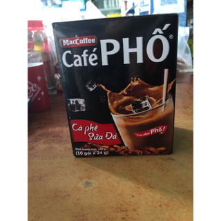 cà phê phố sữa đá 10 gói lớn x24g