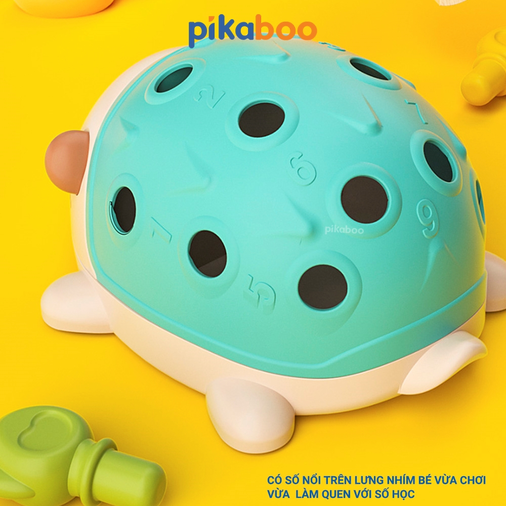 Đồ chơi giáo dục sớm montessori thanh rút nhím cao cấp Pikaboo rèn luyện đa giác quan chất liệu nhựa cao cấp an toàn