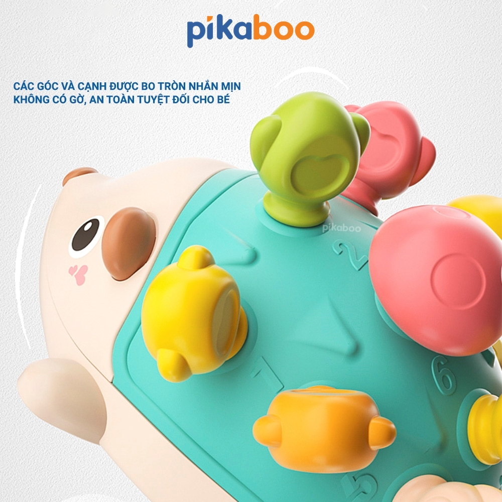 Đồ chơi giáo dục sớm montessori thanh rút nhím cao cấp Pikaboo rèn luyện đa giác quan chất liệu nhựa cao cấp an toàn