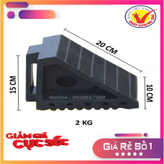 Cục chèn bánh xe ô tô loại 2kg, cục chặn lùi bánh xe di động