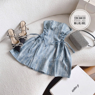 [N.T BIGSIZE]  💕 ĐẦM WAS JEANS CUP NGỰC 💕