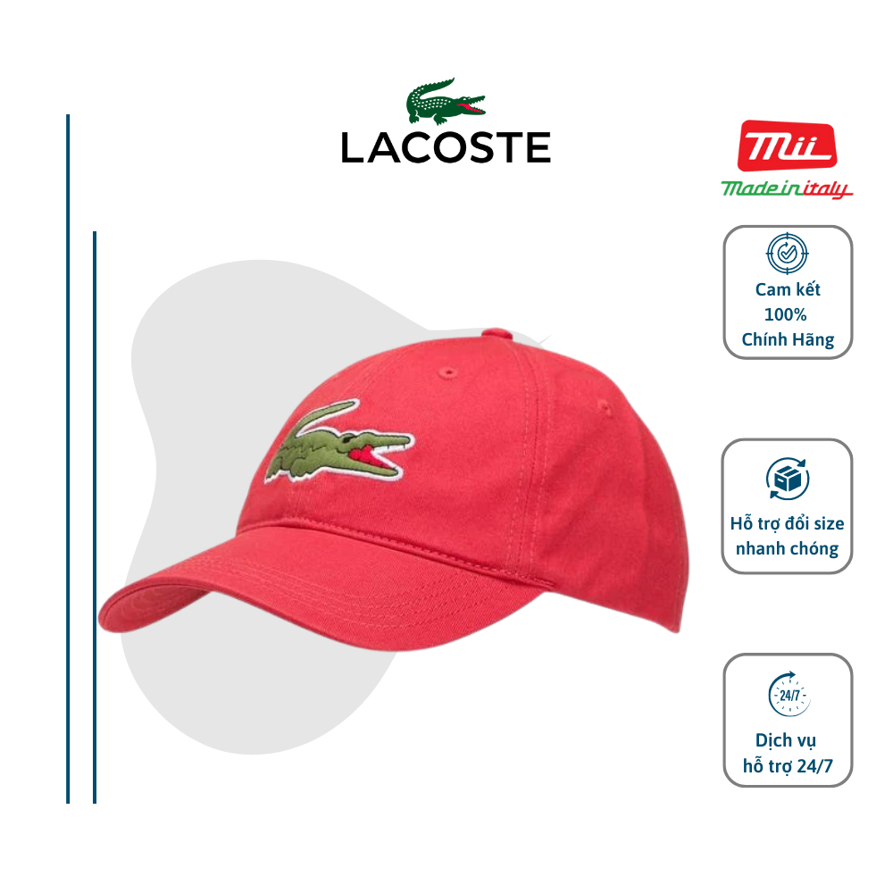 Mũ Lưỡi trai Unisex Thêu Lo Go Lớn Cao Cấp LACOSTE Chính Hãng Trẻ Trung Thời Thượng_PVN85