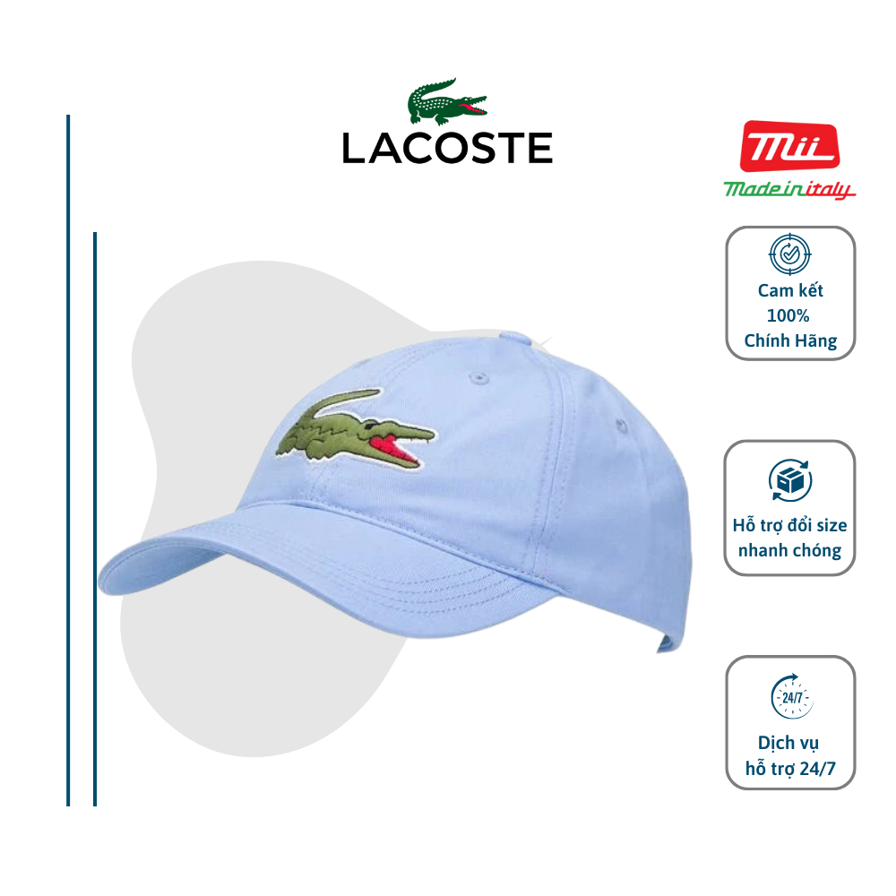 Mũ Lưỡi trai Unisex Thêu Lo Go Lớn Cao Cấp LACOSTE Chính Hãng Trẻ Trung Thời Thượng_PVN85