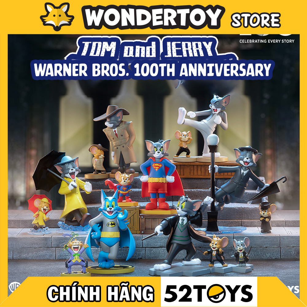 Mô hình Chính Hãng 52Toys Tom and Jerry Celebrating Warner Bros 100th Anniversary Blind Box