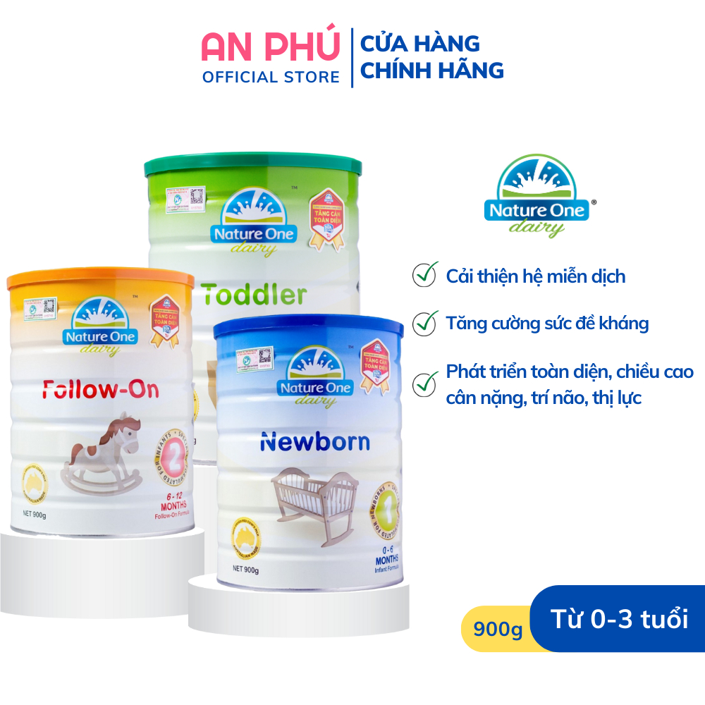 [SHOPEE TRỢ GIÁ] Sữa Bột NATURE ONE DAIRY Bổ Sung Vitamin, Khoáng Chất Giúp Bé Tăng Cân Phát Triển Toàn Diện Hộp 900g