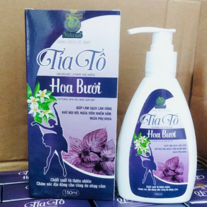 Dung dịch vệ sinh Tía Tô Hoa Bưởi Trầu Không hoa đậu biếc, lá bàng Nước rửa phụ khoa hàng ngày ddvs