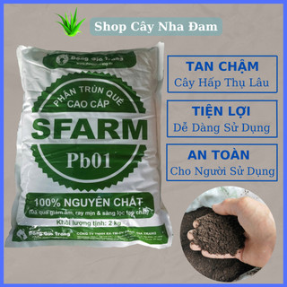Phân Trùn Quế Hữu Cơ SFARM Nguyên Chất (Gói 2kg)