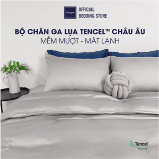 [Nhiều màu] Bộ chăn ga 5 món (nệm >20cm) lụa Tencel Lenzing Châu Âu Changmi Bedding 60S siêu mềm mượt và mát lạnh