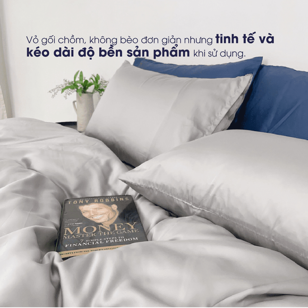 [Nhiều màu] Bộ chăn ga lụa Tencel Châu Âu Changmi Bedding 60S siêu mềm mượt và mát lạnh - 5 Món