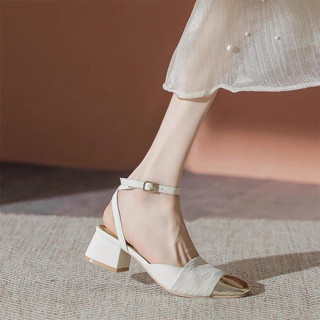 Sandal slingback - Sandal bít mũi Yooex Gót Cao 4p QCCC Full Box