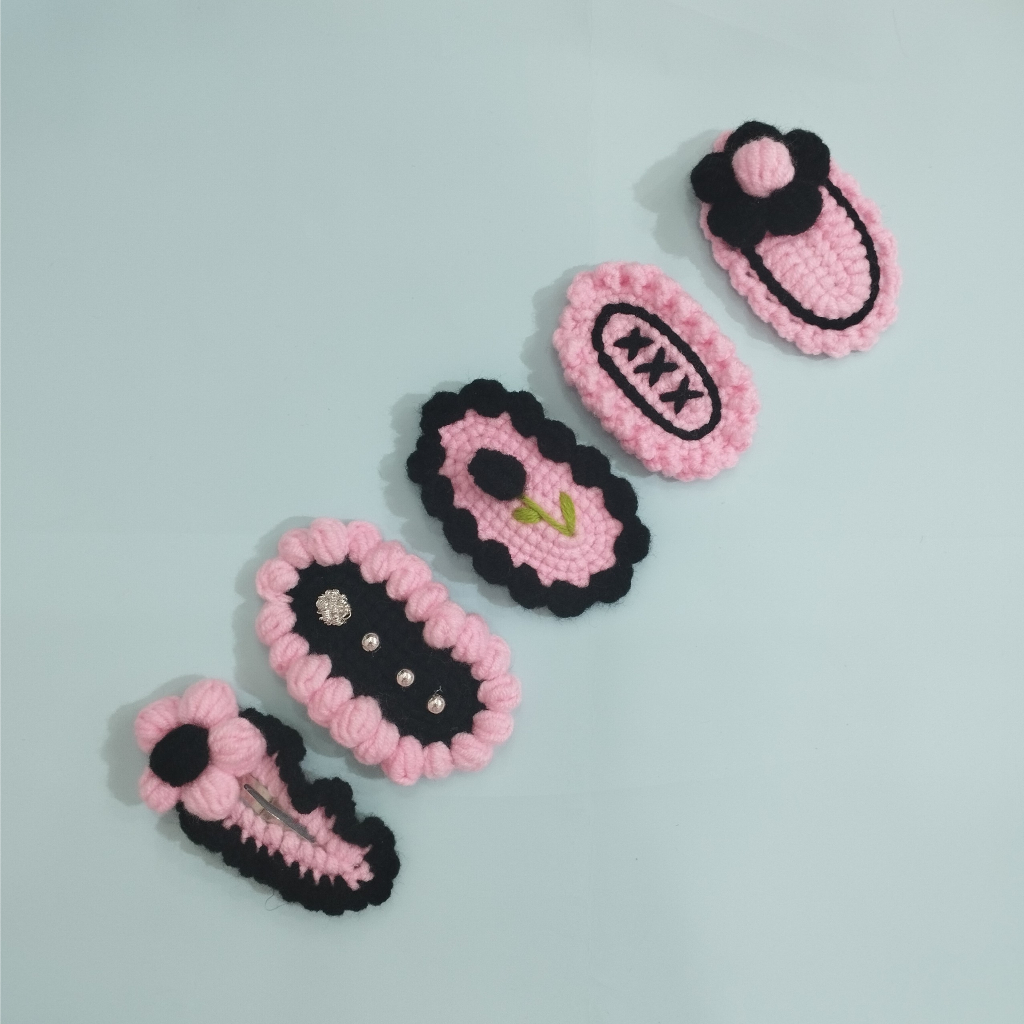 Kẹp tóc bằng len handmade siêu dễ thương