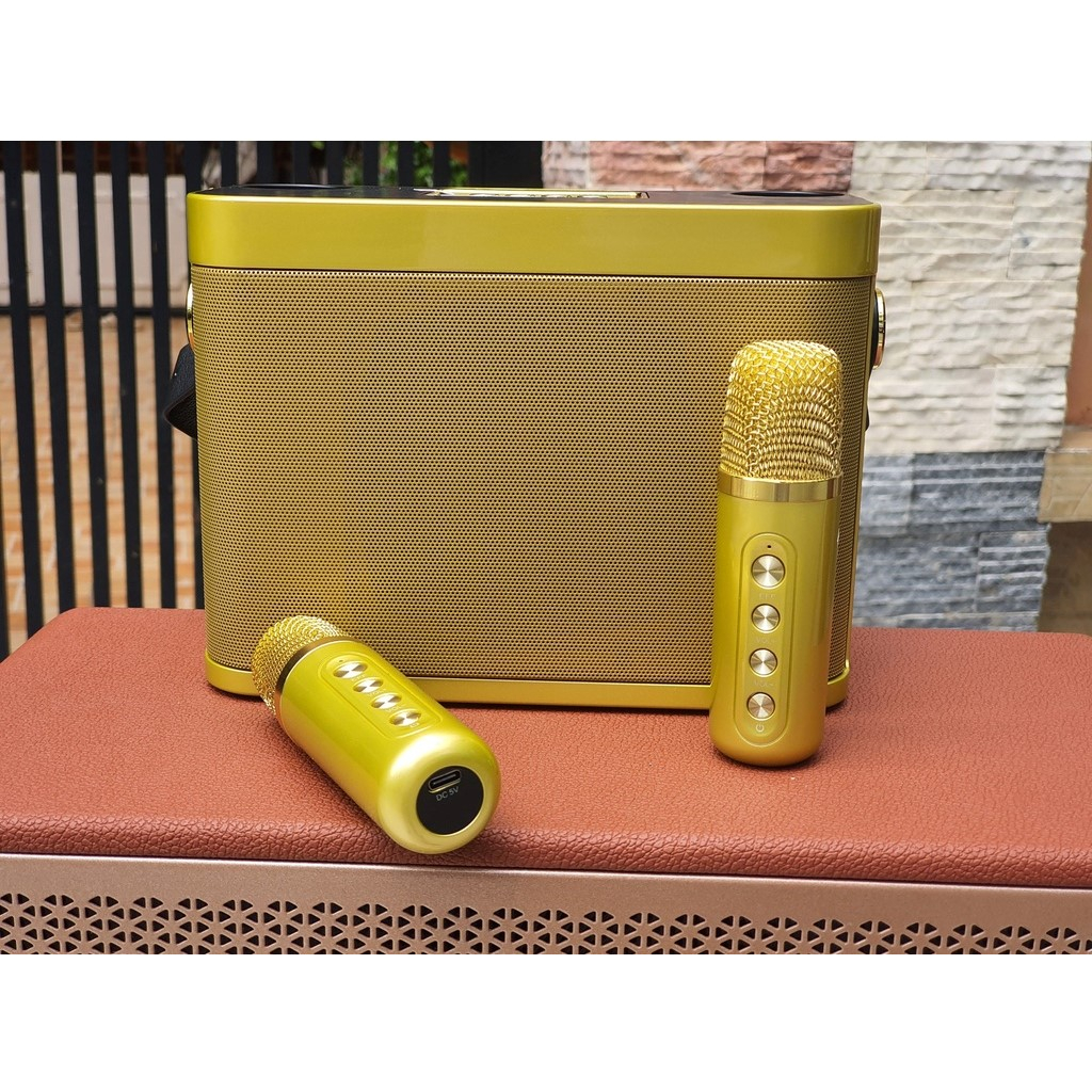 Loa Bluetooth Hát Karaoke YS-219 Tặng Kèm 2 Mic Nghe Nhạc Cực Đã Âm Bass Cực Mạnh Loa Bluetooth Mini Bảo Hành 12 Tháng