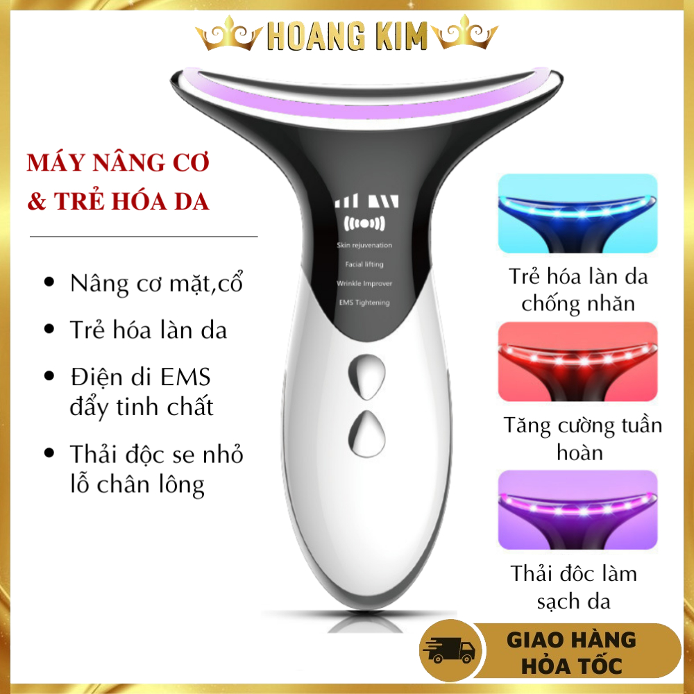 Máy Đẩy Tinh Chất Massage Nâng Cơ Mặt Kết Hợp Điện châm EMS 4D KOREA Xóa Nếp Nhăn Và Trẻ Hóa Làn Da
