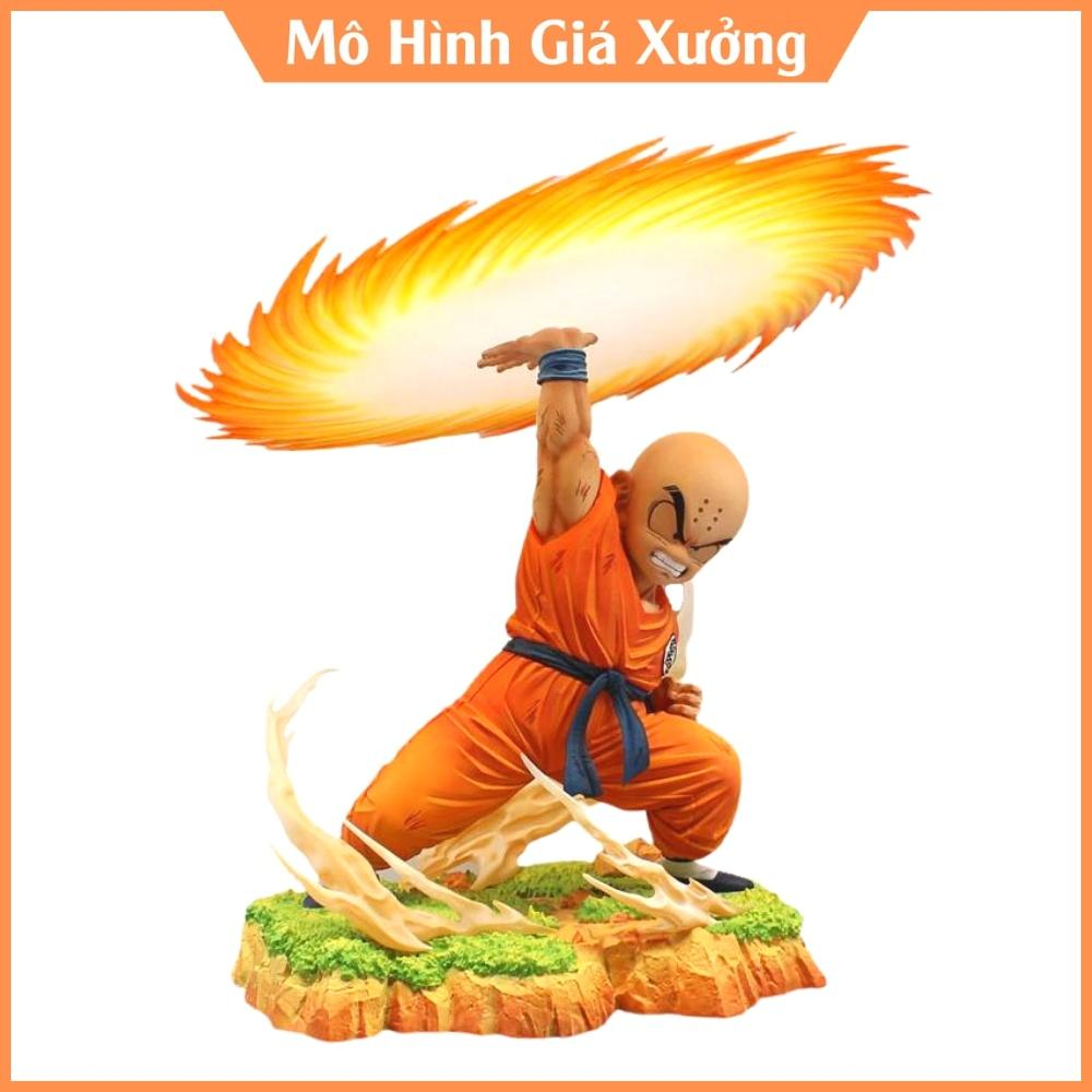 Mô Hình DragonBall Earth Krillin sử dụng Lưỡi Cưa Khí - Cao 27cm - rộng 24cm - nặng 1kg6 + FULL BOX + có 1 đầu thay thế
