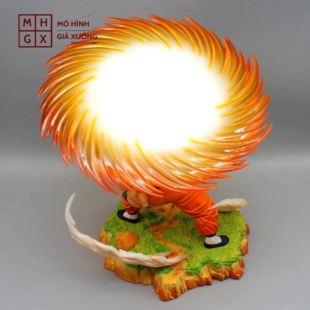 Mô Hình DragonBall Earth Krillin sử dụng Lưỡi Cưa Khí - Cao 27cm - rộng 24cm - nặng 1kg6 + FULL BOX + có 1 đầu thay thế