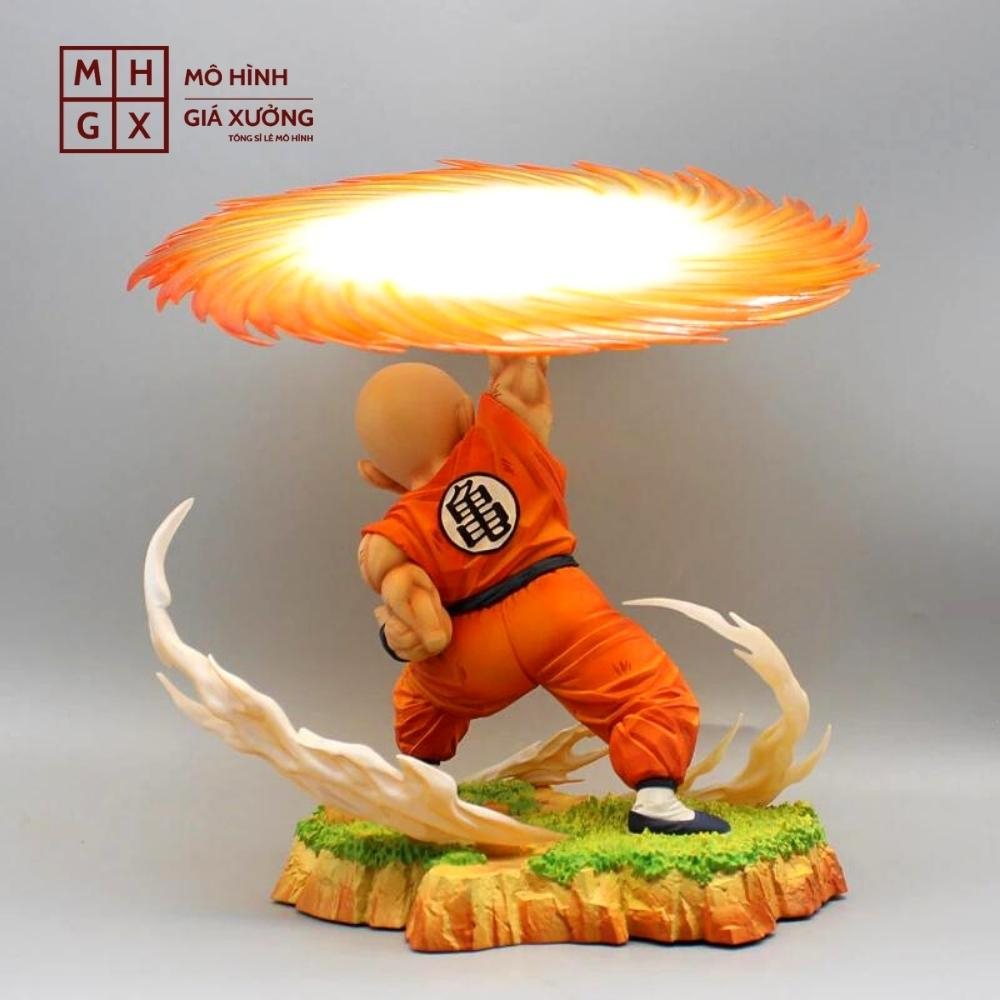 Mô Hình DragonBall Earth Krillin sử dụng Lưỡi Cưa Khí - Cao 27cm - rộng 24cm - nặng 1kg6 + FULL BOX + có 1 đầu thay thế