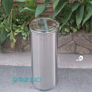 Thùng rác inox nắp lật, thùng rác inox nắp bập bênh, kích thước 25 x cao 61 cm
