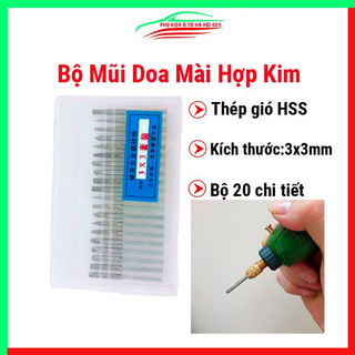 Bộ Mũi Doa Mài Hợp Kim Dùng Mài Kim Loại Và Gỗ 3x3mm