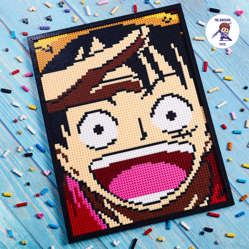 Đồ Chơi Lắp Ráp LINKGO Mô Hình Tranh Nhân Vật Luffy, Zoro, Boa, Sasuke, Kakashi Trong One Piece, Naruto, Đảo Hải Tặc